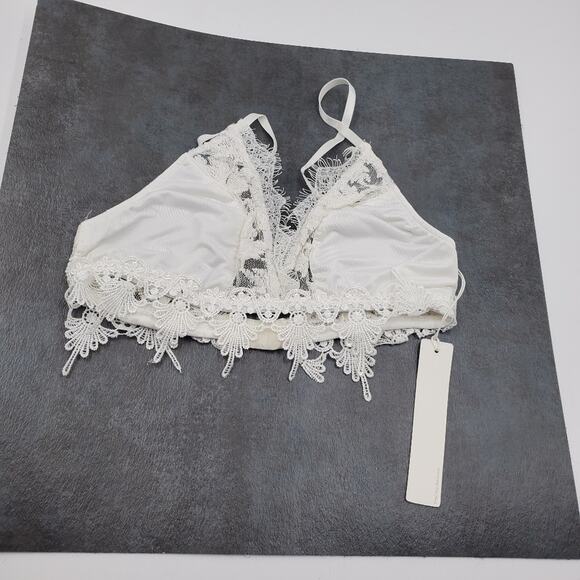 Line & Dot Francoise Bralette Lace in White Size M - Picture 2 of 9